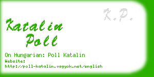 katalin poll business card